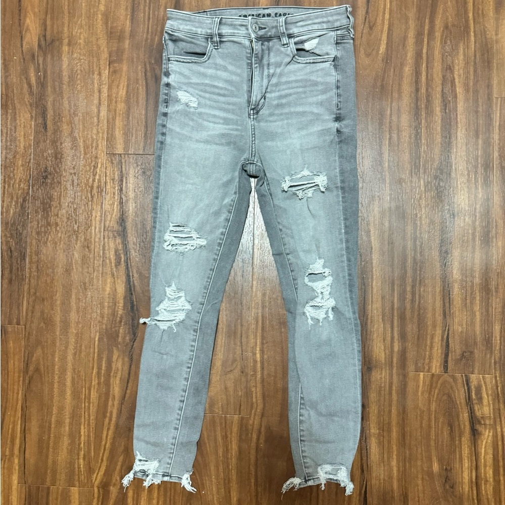 American eagle grey distressed jeans - Picture 1 of 2